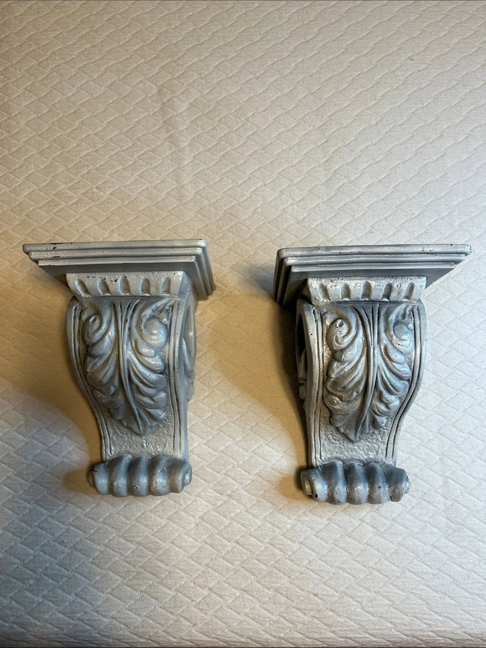 Ornate Wall Corbel shelves - Decorative Pair, light, easy to hang